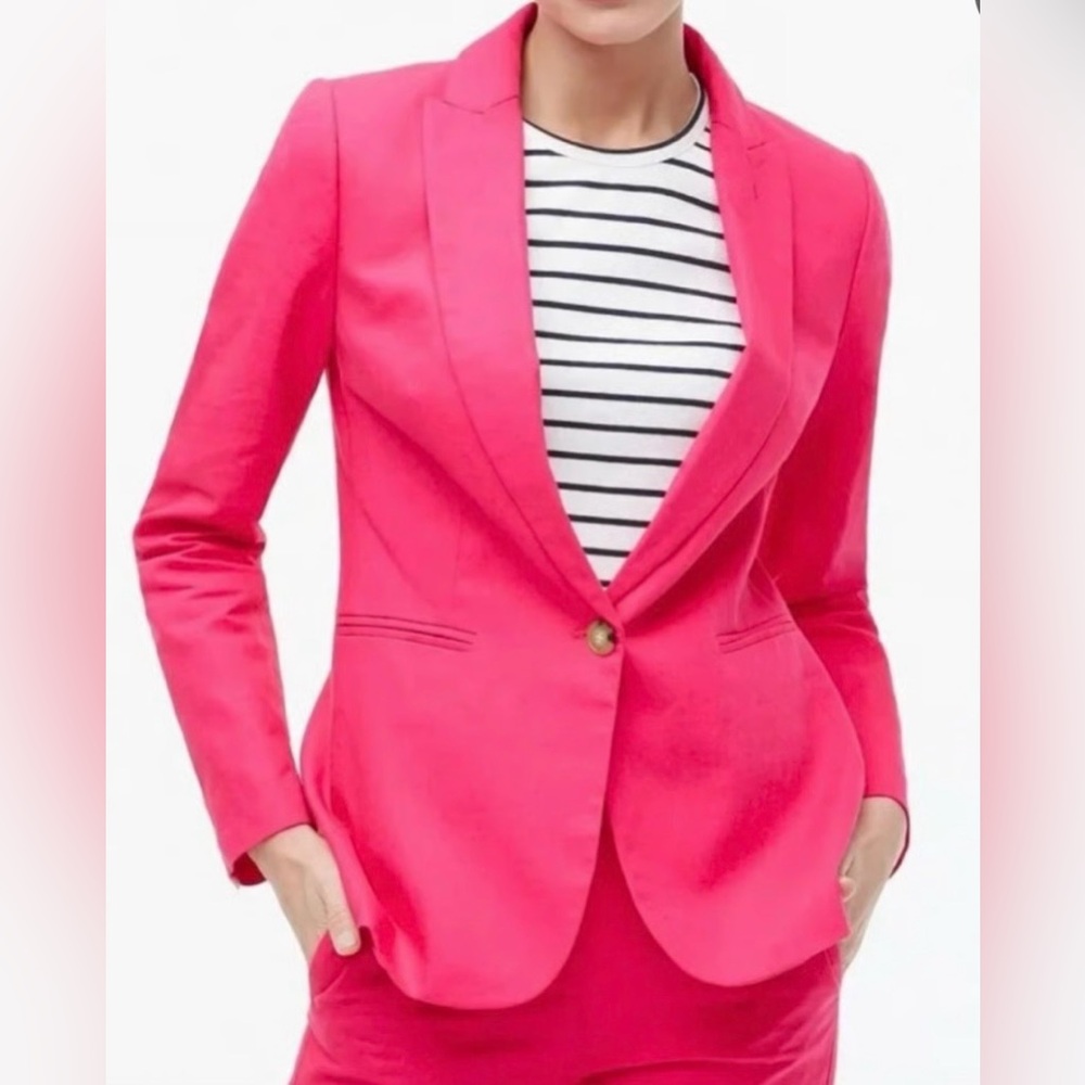 J.crew Holland Linen-blend One Button Blazer With Chino Short (SKU452)